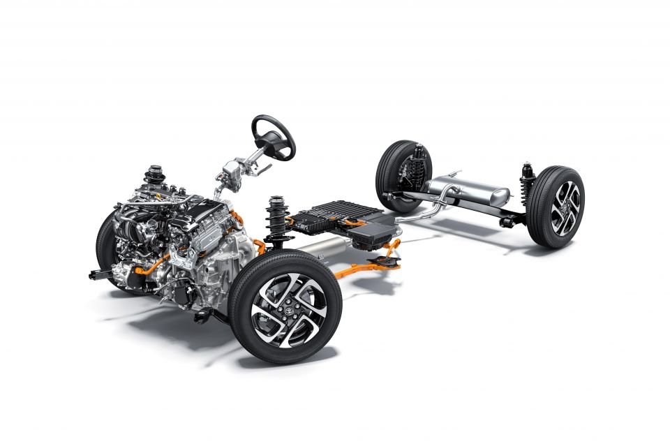 Hybrid 2WD powertrain