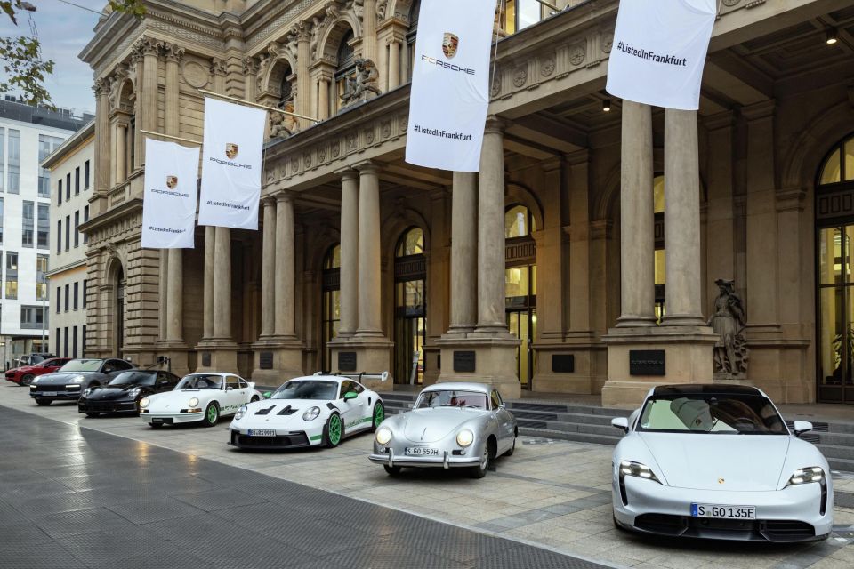 Porsches at the Frankfurt Stock Exchange