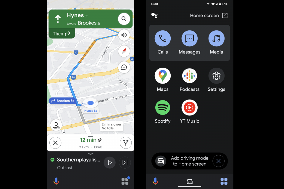 Google Maps Driving Mode