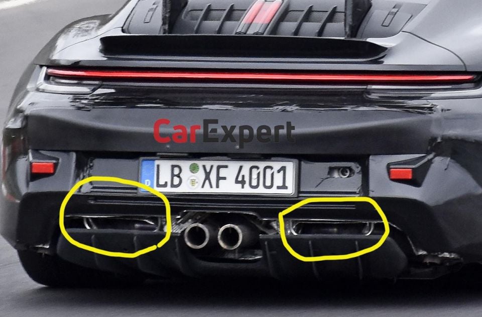 Real exhaust highlighted