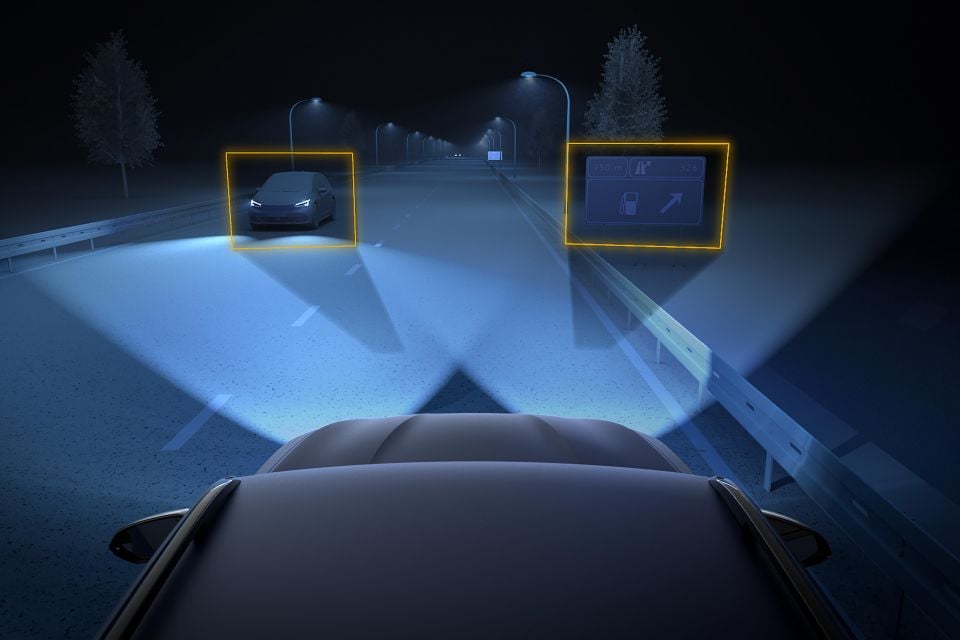 Matrix LED headlight demo
