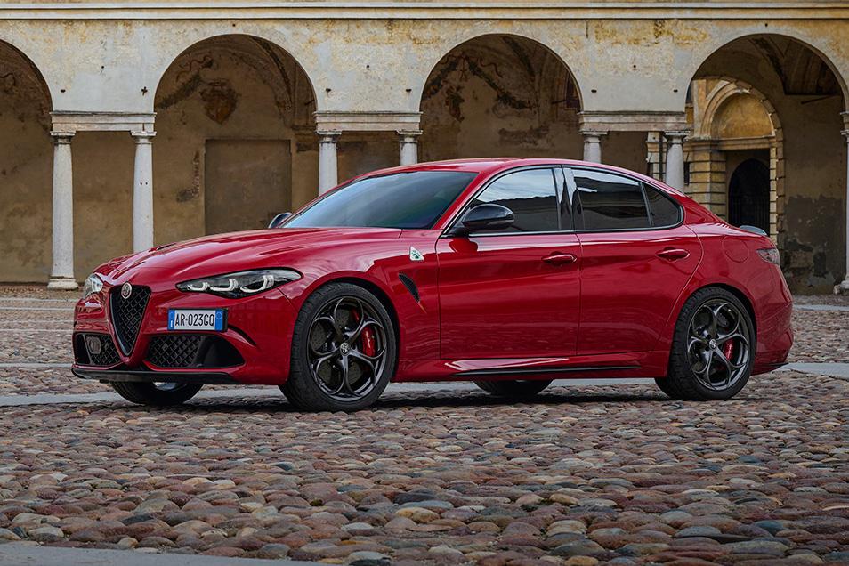 Current Giulia (above) and Stelvio (top)