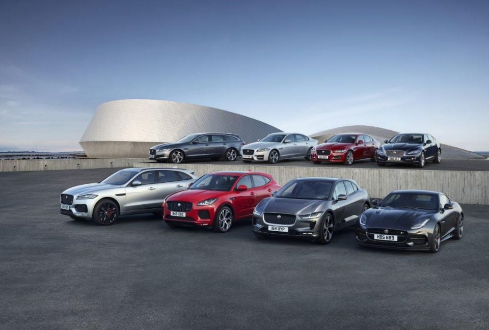 Jaguar’s range in 2018