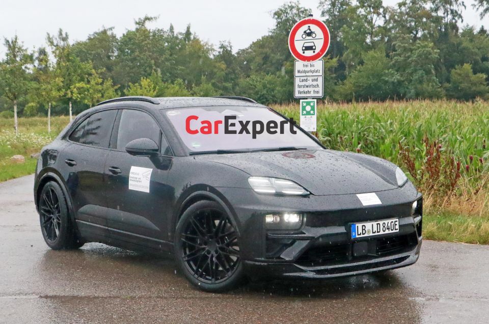 Spied Porsche Macan EV prototype