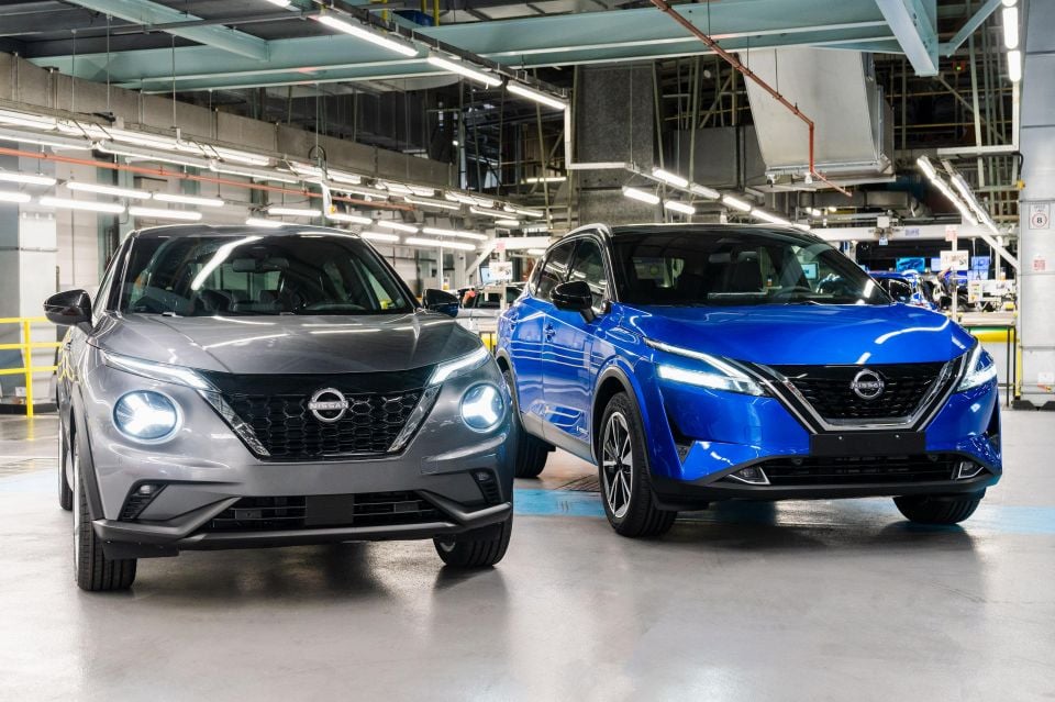 Juke Hybrid and Qashqai e-Power at Sunderland
