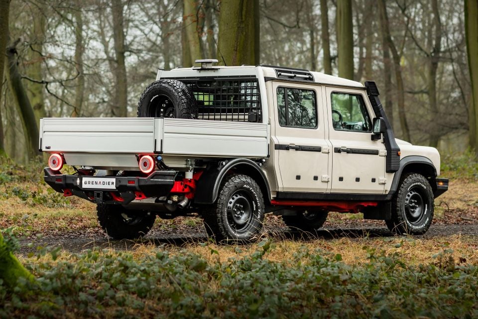 Grenadier Quartermaster cab-chassis (pictured with a tray)