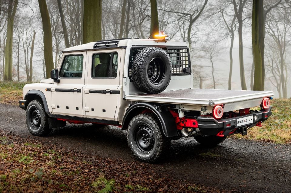 Grenadier Quartermaster cab-chassis (pictured with a tray)