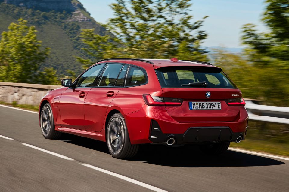 Overseas-market 330e Touring shown