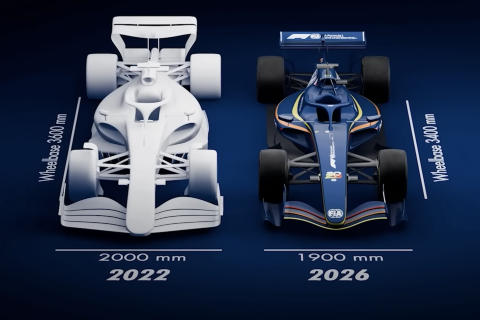 Comparison of 2022 and 2026 Formula One regulations