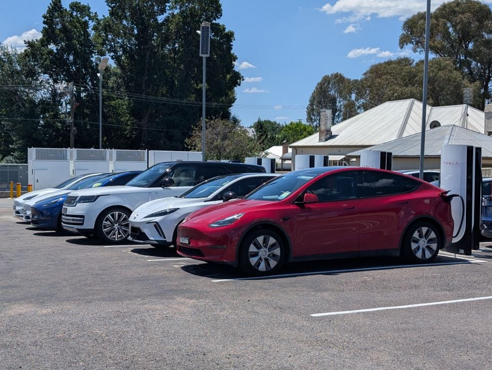 Tesla Supercharger at Yass, NSW