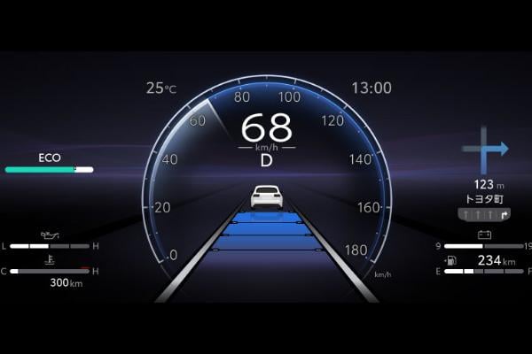 VX and up’s 12.3-inch digital instrument cluster