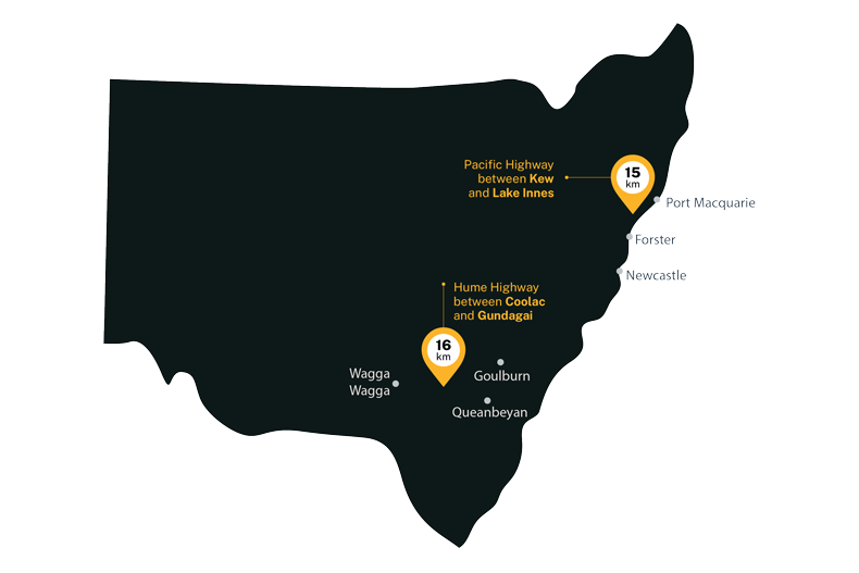 The two trial sites
