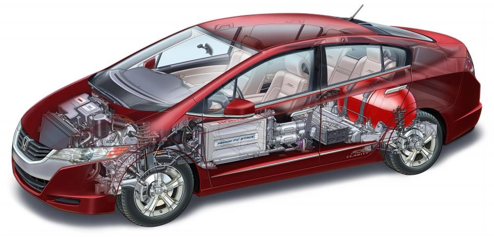 Honda FCX Clarity hydrogen fuel-cell vehicle