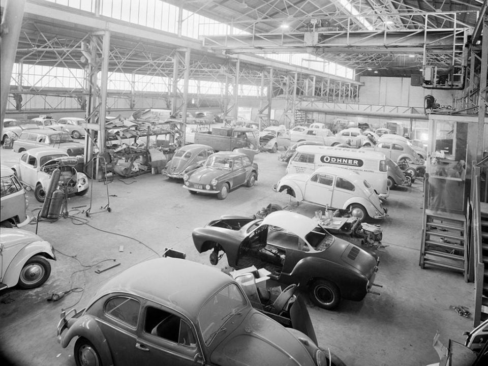 Volkswagen factory floor, Clayton, 1965. Credit: Monash Public Library Service (2015)