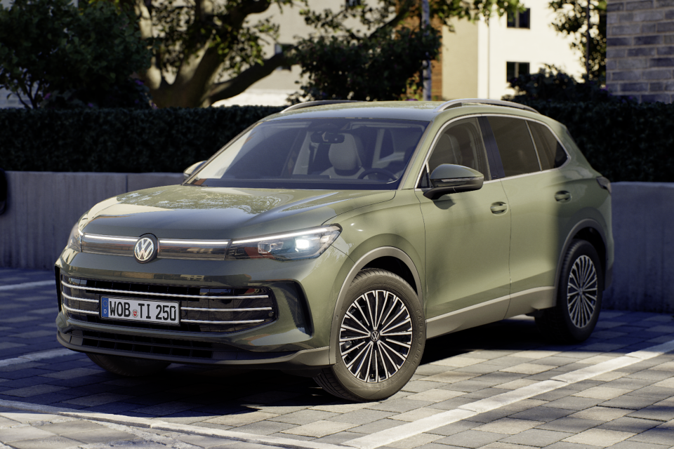 Overseas MY26 Tiguan 110TSI Elegance with 18-inch Napoli wheels shown