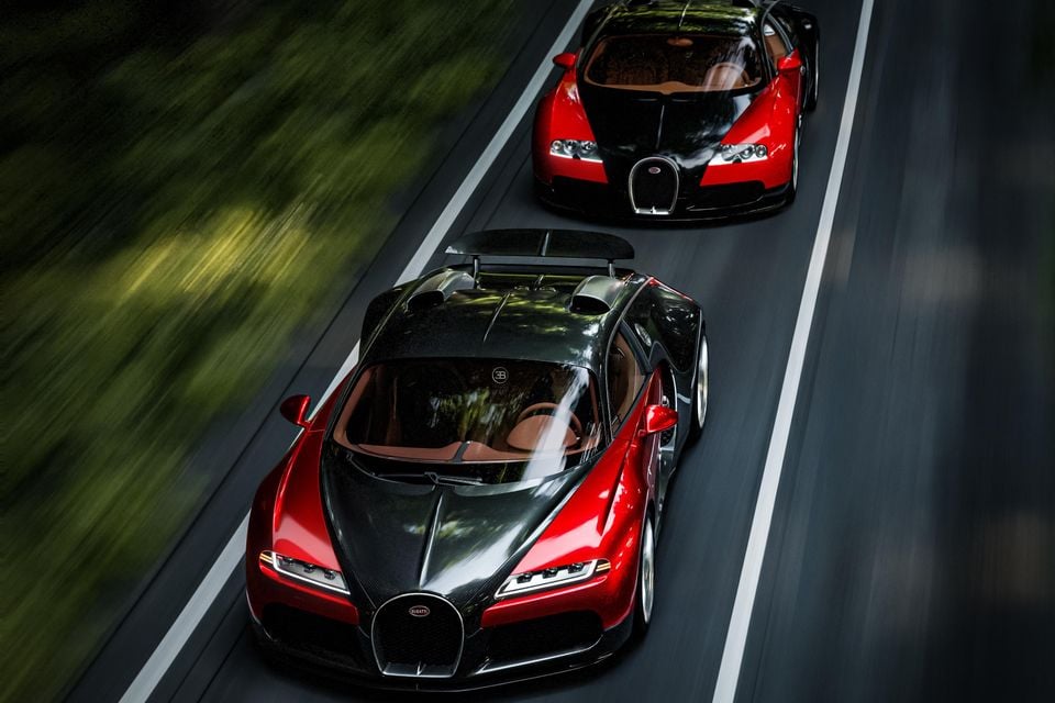 Veyron FKP Hommage (front) and Veyron 16.4 (rear)