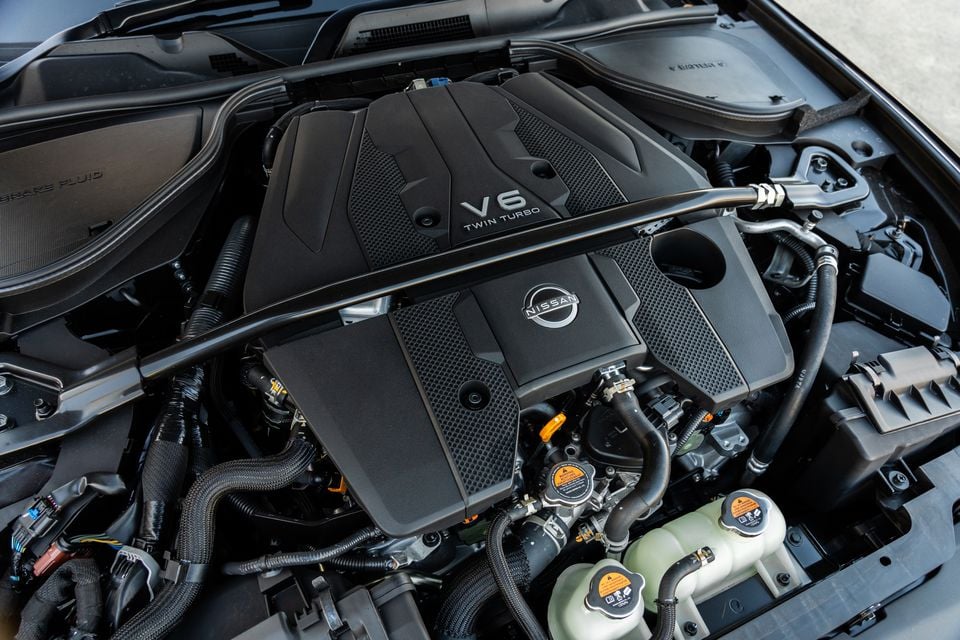 Nissan V6 Twin Turbo engine bay of the 2026 Nissan Z Heritage edition