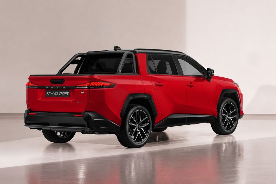 An AI-generated rendering of what a RAV4-based ute could look like